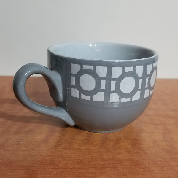 Handpainted Ceramic Tea Cup - Portal Companion Cube