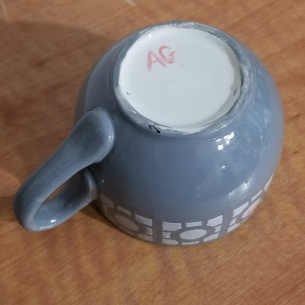 Handpainted Ceramic Tea Cup - Portal Companion Cube